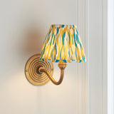 Antique Brass With Yellow & Jade Fabric