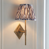 Antique Brass & Pearl Grey Fabric
