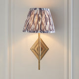 Antique Brass & Pearl Grey Fabric