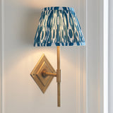 Antique Brass & Marlin Blue Fabric