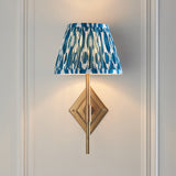 Antique Brass & Marlin Blue Fabric