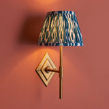 Antique Brass & Marlin Blue Fabric