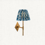 Antique Brass & Marlin Blue Fabric