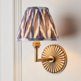 Antique Brass & Pearl Grey Fabric