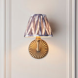 Antique Brass & Pearl Grey Fabric