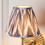 Antique Brass & Pearl Grey Fabric