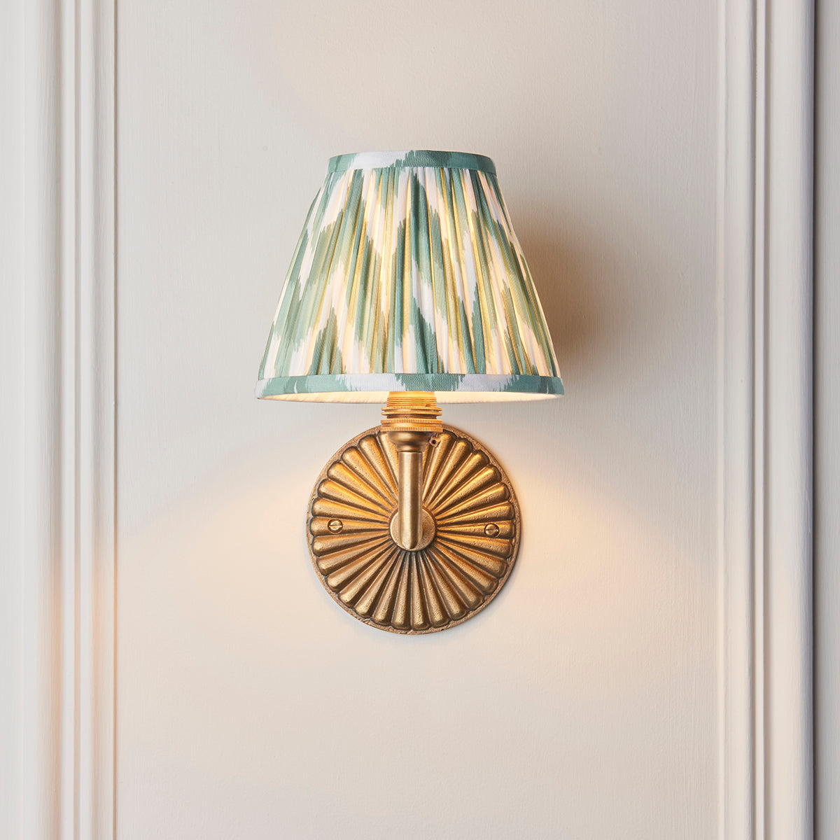 Antique Brass & Cotswold Green Fabric
