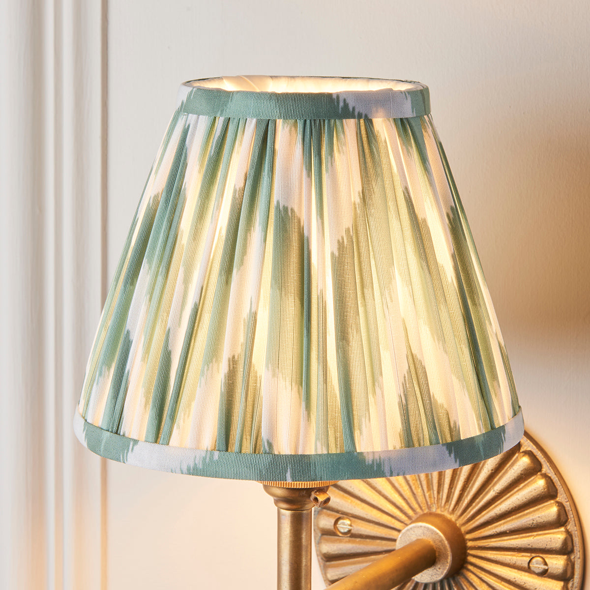 Antique Brass & Cotswold Green Fabric