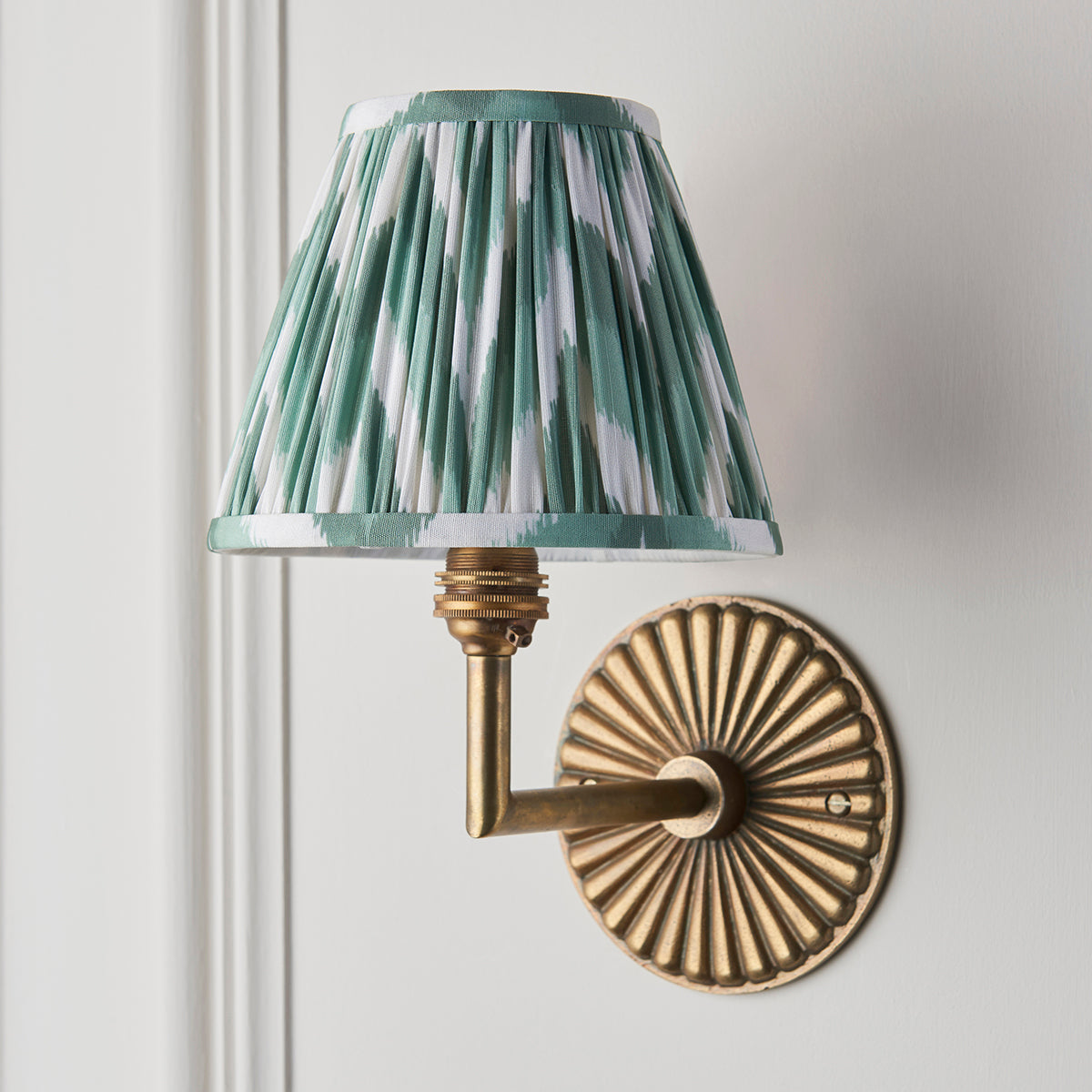Antique Brass & Cotswold Green Fabric