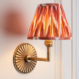 Antique Brass & Apricot Orange Fabric