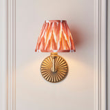 Antique Brass & Apricot Orange Fabric