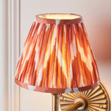 Antique Brass & Apricot Orange Fabric