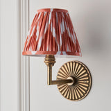 Antique Brass & Apricot Orange Fabric