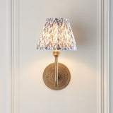 Antique Brass & Pearl Grey Fabric