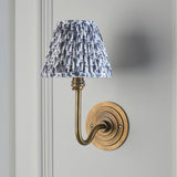 Antique Brass & Pearl Grey Fabric