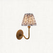 Antique Brass & Pearl Grey Fabric