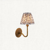 Antique Brass & Pearl Grey Fabric