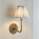 Antique Brass & Shell Bay Blue Fabric