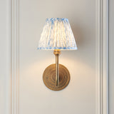 Antique Brass & Shell Bay Blue Fabric