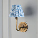 Antique Brass & Shell Bay Blue Fabric