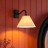Matt Black & Natural Faux Linen