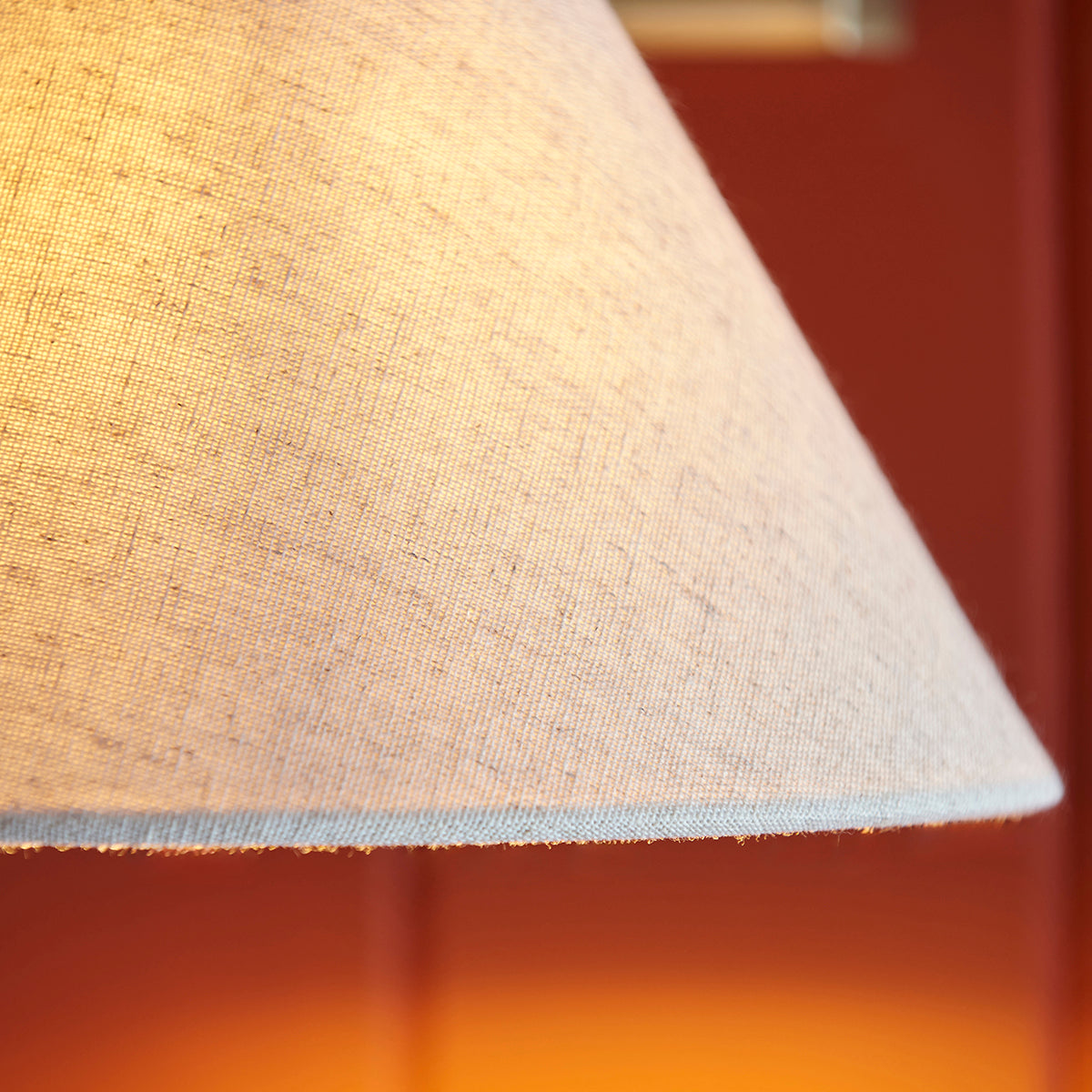 Antique Brass Plate & Natural Faux Linen