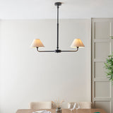 Matt Black & Natural Faux Linen