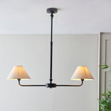 Matt Black & Natural Faux Linen
