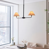 Matt Black & Natural Faux Linen