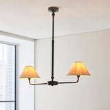 Matt Black & Natural Faux Linen