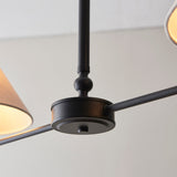 Matt Black & Natural Faux Linen