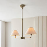 Antique Brass Plate & Natural Faux Linen