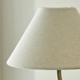 Antique Brass Plate & Natural Faux Linen