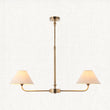 Antique Brass Plate & Natural Faux Linen