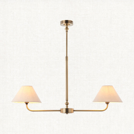Antique Brass Plate & Natural Faux Linen