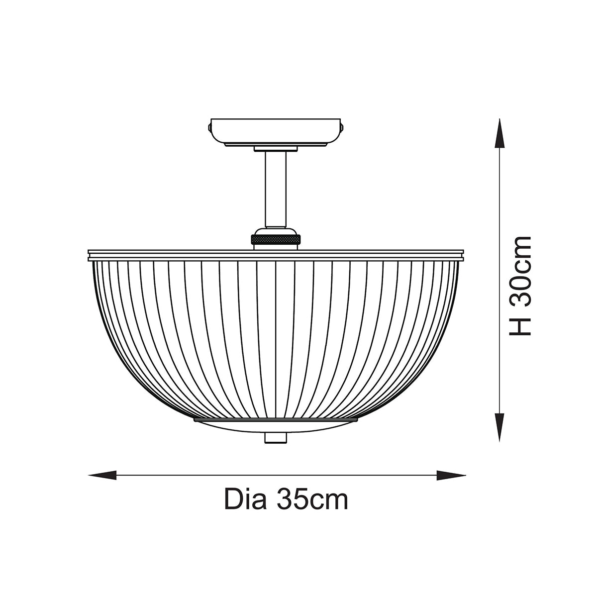 Somerdale Uplighter Flush Light