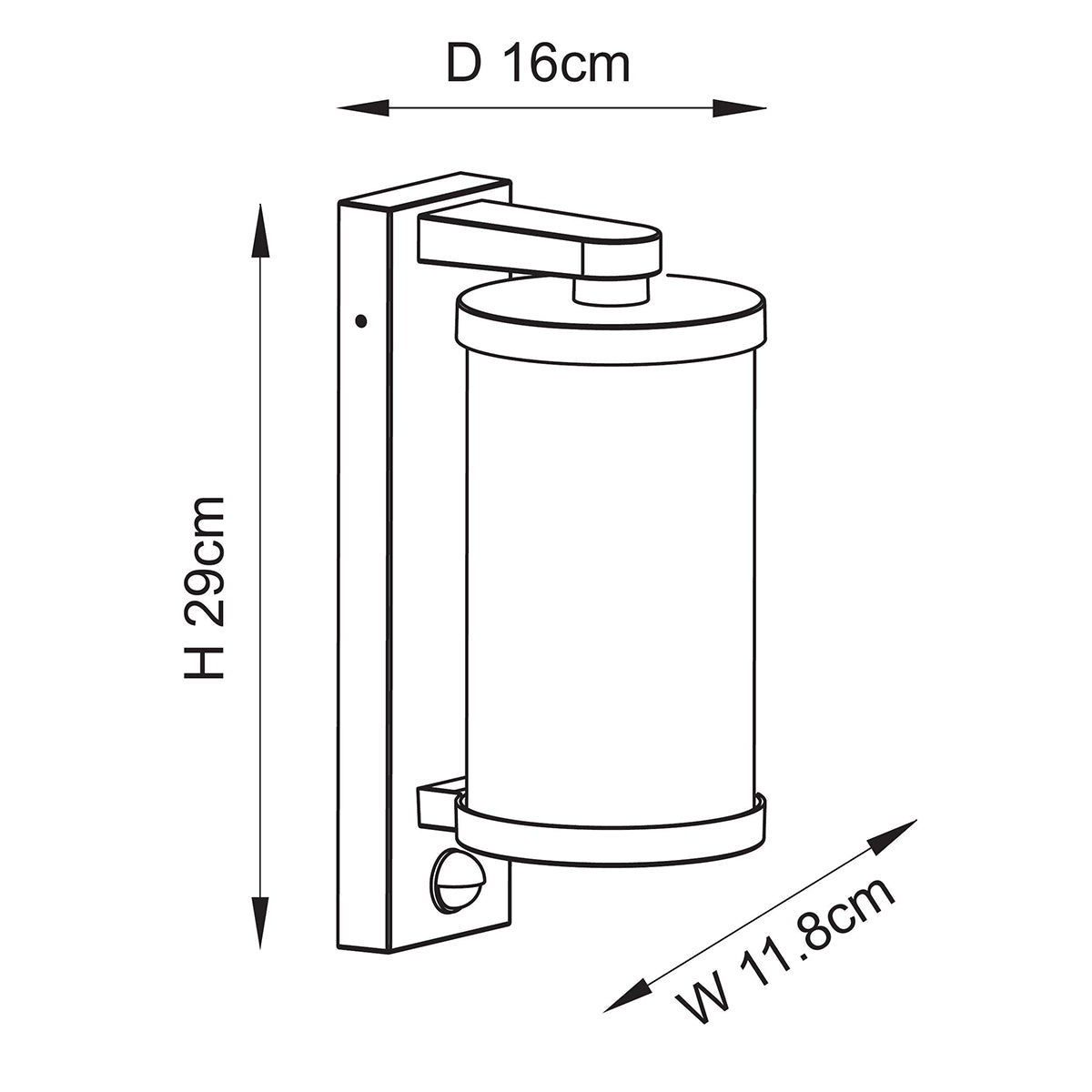Newton PIR Wall Light