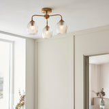 Ashton Ribbed 3-Light Semi-Flush Light