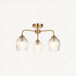 Ashton Ribbed 3-Light Semi-Flush Light