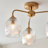 Ashton Ribbed 3-Light Semi-Flush Light