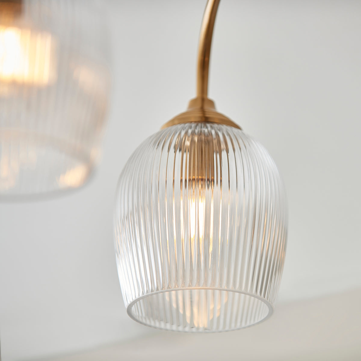 Ashton Ribbed 3-Light Semi-Flush Light