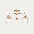 Ashton Ribbed 3-Light Semi-Flush Light