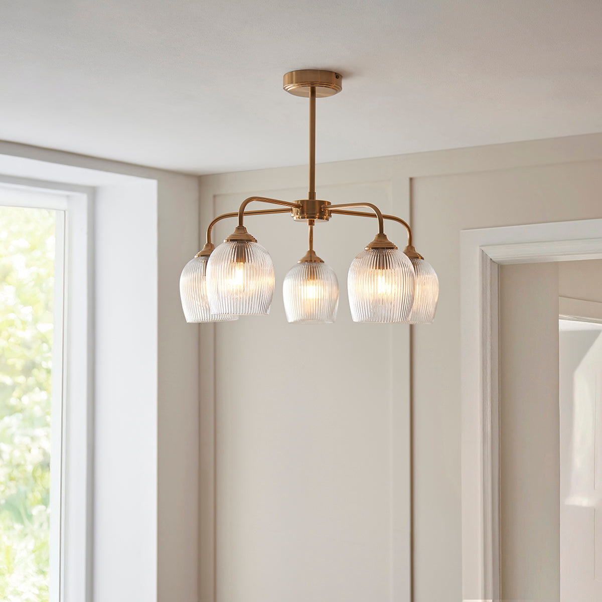 Ashton Ribbed 5-Light Pendant