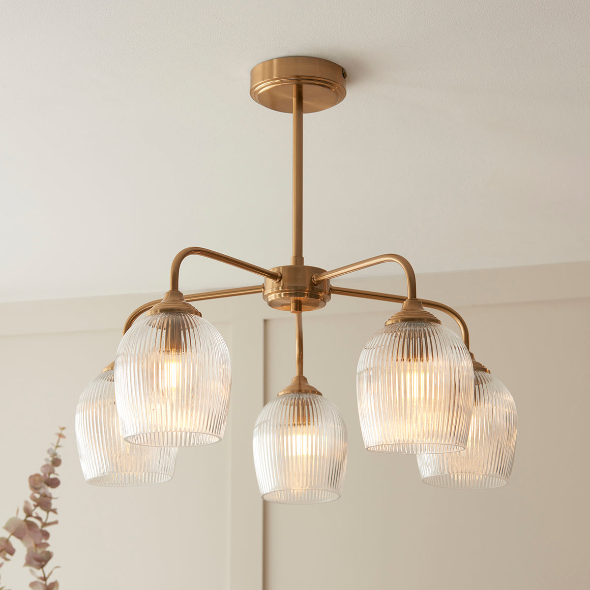 Ashton Ribbed 5-Light Pendant