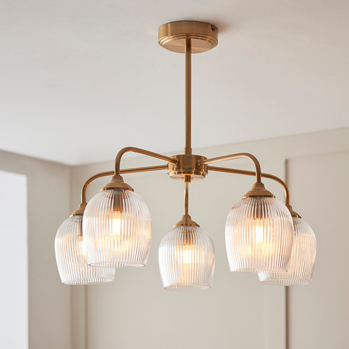Ashton Ribbed 5-Light Pendant