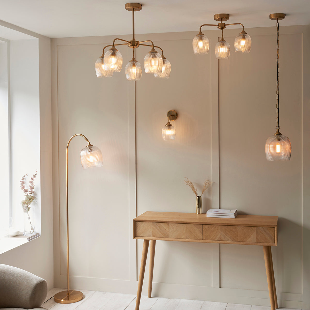 Ashton Ribbed 5-Light Pendant