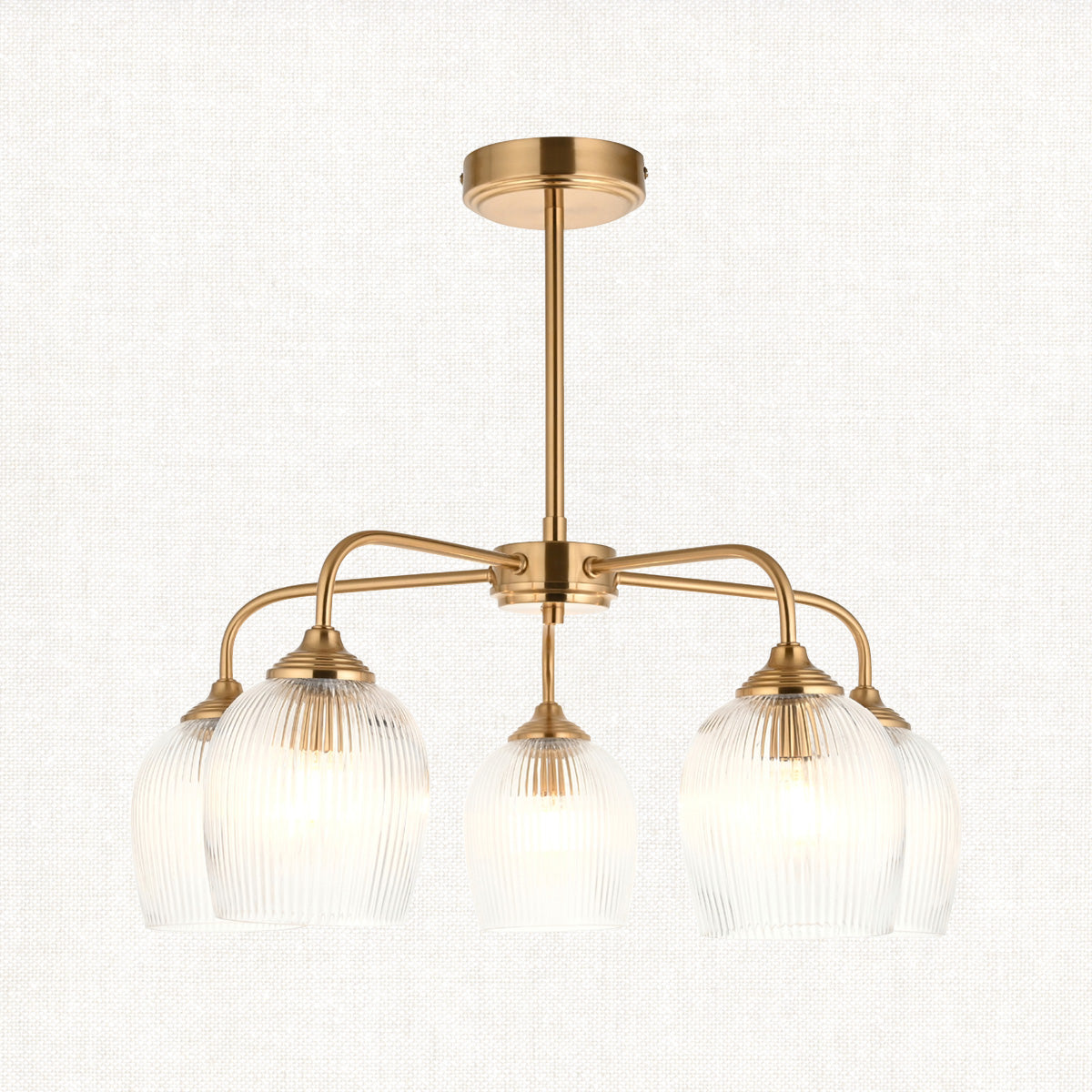 Ashton Ribbed 5-Light Pendant