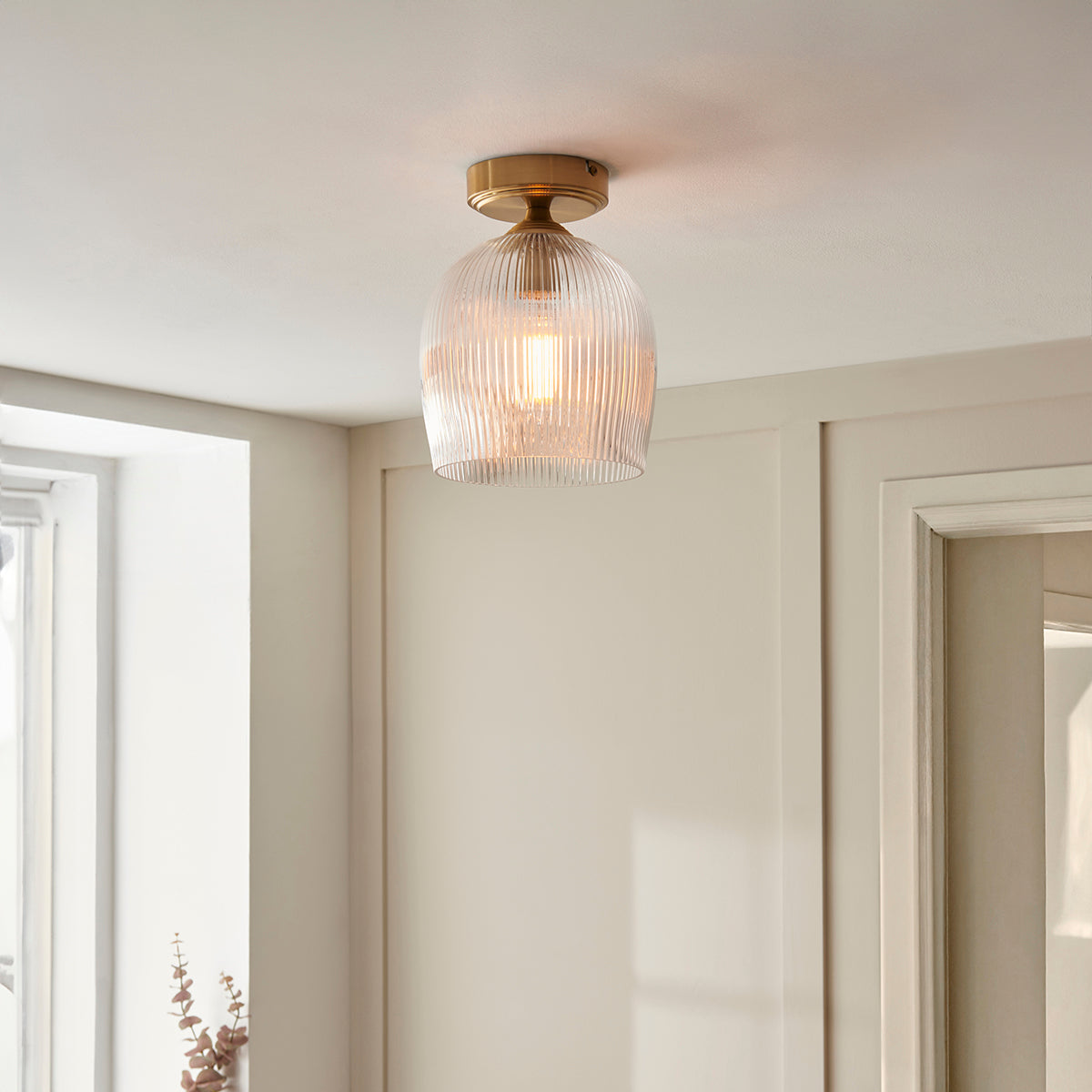 Ashton Ribbed Flush Light