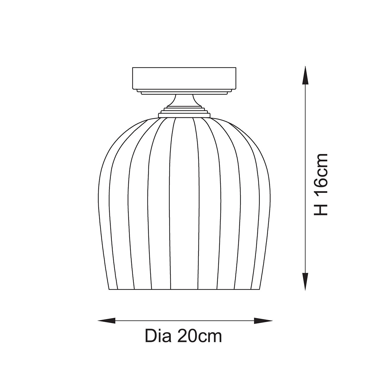 Ashton Ribbed Flush Light