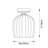 Ashton Ribbed Flush Light